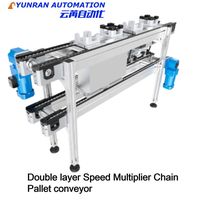 Vente directe usine Convoyeur à chaîne automatique personnalisable double vitesse simple/double vitesse type palette 380V/220V