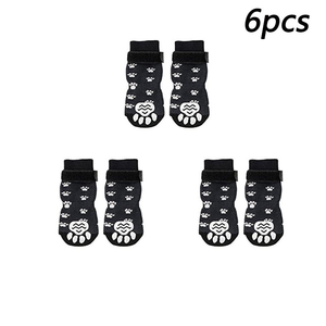 6 Pezzi Calze Protettive Invernali per Cani e <span class=keywords><strong>Gatti</strong></span>, Stile Buffalo Plaid, Calde e Traspiranti, per Pavimenti in Legno - Product Image 6