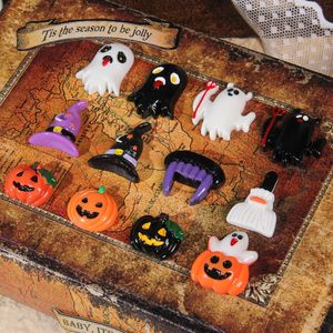 Mini Zucca <span class=keywords><strong>Diavolo</strong></span> di Halloween per Bambini, Accessori in Resina Dipinti con Colla Crema per Decorazione di Cover per Telefono, Copricapo e Fermagli per Capelli - Product Image 2