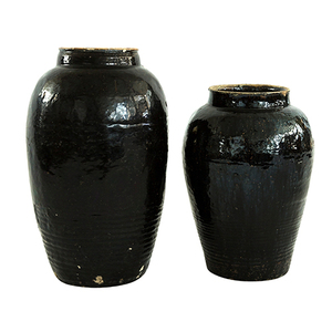Chinese Antique <strong>Ceramic</strong> <strong>Flower</strong> Black <strong>Pot</strong> - Product Image 4