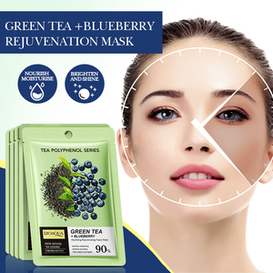 Ventas calientes al por mayor BIOAOUA <span class=keywords><strong>Té</strong></span> <span class=keywords><strong>verde</strong></span> y arándano <span class=keywords><strong>Mascarilla</strong></span> rejuvenecedora Hidratante y reparadora <span class=keywords><strong>Mascarilla</strong></span> hidratante <span class=keywords><strong>para</strong></span> todo tipo <span class=keywords><strong>de</strong></span> piel - Product Image 3