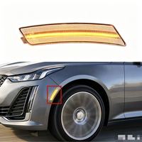 Feu de position latéral avant à LED ambre avec lentille transparente pour CADILLAC CT5 2020 et modèles ultérieurs