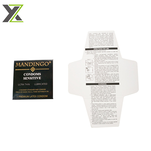 Cajas Rígidas Personalizadas con Impresión a Doble Cara, Papel de Arte, Laminación Brillante, Reciclables, Cajas Pequeñas Tipo Sobre para <span class=keywords><strong>Condones</strong></span> - Product Image 6