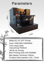 Impresora plana UV DTF Winner A3 con cabezal de impresión XP600 para llaveros, pelotas de golf, carcasas de teléfono, insignias, vidrio y bolígrafos