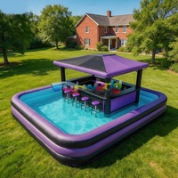 Grande piscine gonflable en PVC pour l'extérieur, idéale pour les fêtes d'enfants