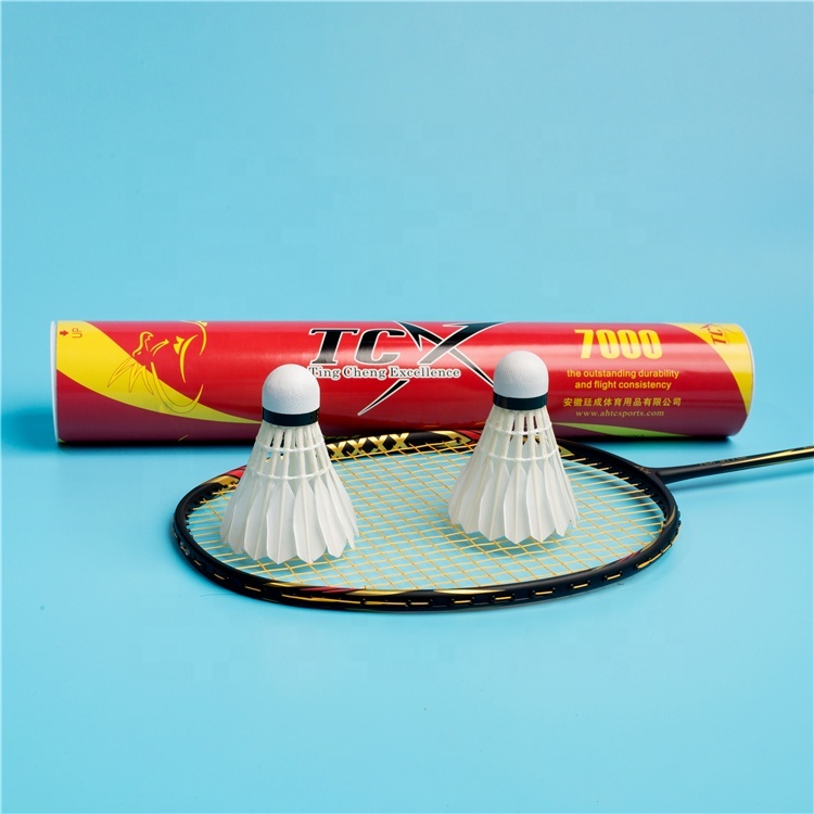 TCX 7000 Quick Recovery Cork Badminton Shuttlecock Long-Lasting Flight Comfortable Hand Feel Badminton for Professional Players