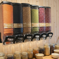Distributeur de nourriture en vrac ECOBOX, bac à gravité pour céréales, noix, grains de café, distributeur de bonbons en plastique pour magasin, distributeur de friandises pour la maison
