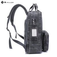 Offre spéciale, sac à dos en cuir véritable personnalisé pour ordinateur portable, sac à dos durable à poche rabattable pour hommes, sacs à dos en cuir de luxe gris