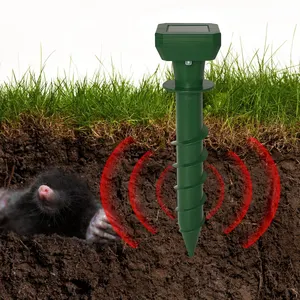 花园庭院太阳能鼹鼠驱虫声波地鼠驱虫室外防水田鼠威慑尖峰鼹鼠威慑装置