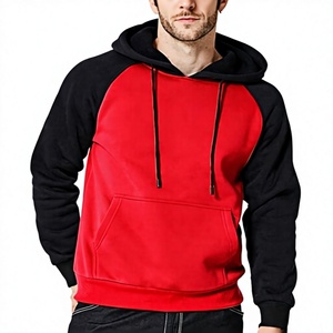 OEM Custom Jacket <b>Raglan</b> Sleeves with Pocket Athleticwear Men's Color Block Pullover Fleece Hoodie Casual Hooded Sweatshirts <b>Top</b> - Product Image 1