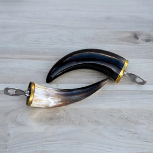 Handmade Unique Eco Friendly Buffalo Horn & Metal Bottle Opener With Brass Tip for Rustic Bars - Product Image 1