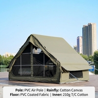 Tente gonflable de camping extérieur, luxe léger, quatre saisons, double couche, montage rapide, imperméable, chaude, grand espace