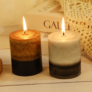 Bougies parfumées cylindriques faites à <span class=keywords><strong>la</strong></span> main, vente en gros d'éclairage d'urgence romantique sans fumée, bougies parfumées rondes pour <span class=keywords><strong>chapelle</strong></span> de mariage - Product Image 4