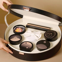 Boîte cadeau cosmétique ronde avec logo personnalisé-Emballage circulaire élégant pour le maquillage, les chocolats et les cadeaux des Fêtes avec finition de qualité supérieure