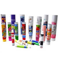 Tube d'emballage en aluminium-plastique laminé pour chewing-gum, 12,7-35 mm, avec bouchon à vis, impression UV, personnalisation du logo