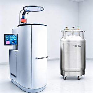 Fernüberwachbare LN2 Dewar 300L Selbstverdichtende Kryokanbehälter Flüssigstickstoff-Zylinder für Schnellgefrierung und Konservierung - Product Image 5