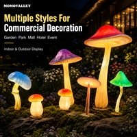 Lumière LED 3D en forme de champignon MOMOVALLEY, décoration de jardin pour Halloween, éclairage fantastique pour Halloween, décoration pour jardin hanté, parc à thème