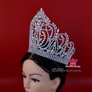 Coiffe de princesse 02164, magnifique, grande et brillante, <span class=keywords><strong>diadème</strong></span>, reine, accessoires pour cheveux, couronnes pour fête, spectacle, nouvelle collection - Product Image 5