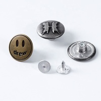 YHG Haute Qualité Gravé Logo Personnalisé En Laiton En Alliage De Zinc Botones Émail Rivets En Métal Jeans Bouton pour Denim Pantalon Vêtements