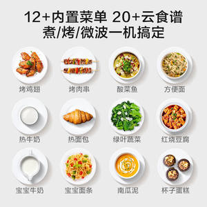 Four à micro-ondes Midea 20L à panneau plat, technologie Inverter, cuisson intelligente par capteur, acier inoxydable noir PC20M5W - Product Image 2