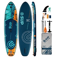 ESUP Planche de paddle gonflable 11'6" pour débutants, construction Drop Stitch, pliable et facile à ranger