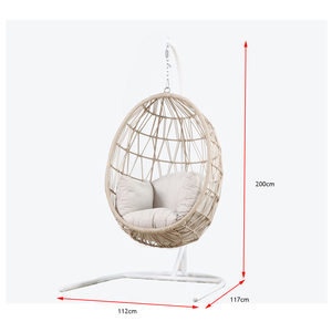 Good Service Foshan Factory Rattan Swing Egg <strong>Chair</strong> Patio <strong>Hanging</strong> <strong>Chair</strong> Modern Leisure Egg Hammock With Stand - Product Image 6
