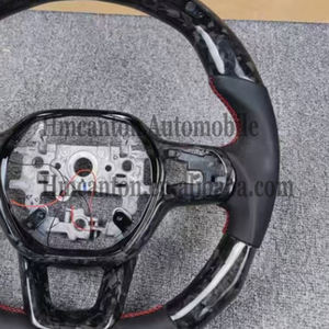 Most Popular Smooth Leather Forged Carbon Fiber LED Car Steering <b>Wheel</b> for Honda Civic 11th Car Steering <b>Wheel</b> - Product Image 5