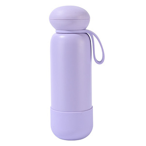 BPA-freie Doppelwandige 304 Edelstahl Vakuum-Isolierte 24oz Niedliche Wasserflasche mit Silikonhülle und Trageriemen - Product Image 5