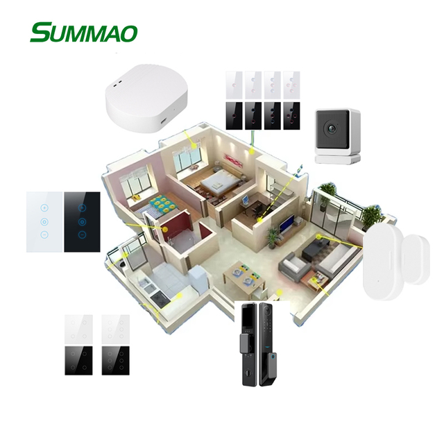SUMMAO Whole House Smart Home Control Series Product Set Wifi Power Switches Electric