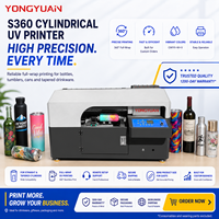 Machine d'impression UV rotative à 360 degrés sans soudure pour bouteilles en acier inoxydable, bois, verre, tasses, garantie 1200 jours S360