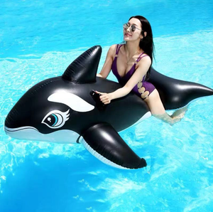 Dolphin gonflable montage <span class=keywords><strong>grande</strong></span> baleine <span class=keywords><strong>piscine</strong></span> équitation jouet adulte enfants flottant eau matelas cercle flottant radeau - Product Image 5