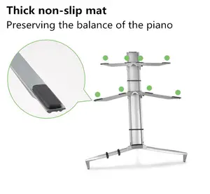 Hochleistungs-Einstelltastatur und Klavierständer tragbar 2-Stufen-Aluminium-Musikständer für elektrische Digitaltastaturen