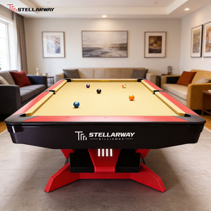 Ensemble de billard américain personnalisé STELLARWAY Thunder, taille 8 pieds et 9 pieds, avec tissu haute vitesse, coussins K55, tous les accessoires inclus - Product Image 5