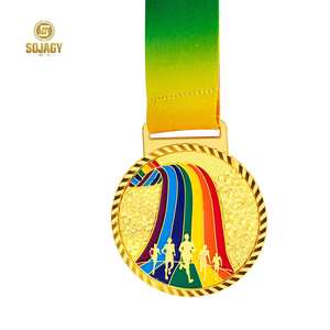 Médailles en aluminium personnalisées Sojagy pour les courses de sprint, les relais, les courses de couleur, les courses de trail, les demi-marathons, médailles d'or - Product Image 2