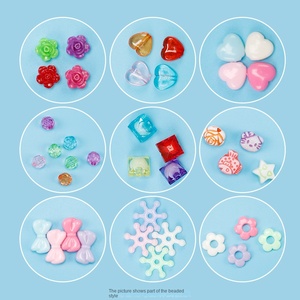 DIY Kinder-Plastikperlen-Set für Halsketten und Armbänder, Schmuckherstellung, Lernspielzeug für 7-12 Jahre, Kami - Product Image 3