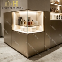 Kiosque de présentation de parfums personnalisé avec éclairage LED, comptoir de présentation de parfums, salle d'exposition intérieure de parfums