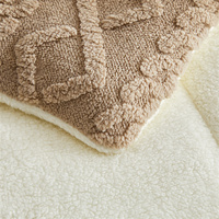 Couette thermique en molleton de flanelle gaufrée moelleux cachemire livraison directe chaud épaissir hiver velours Sherpa couverture roi couette