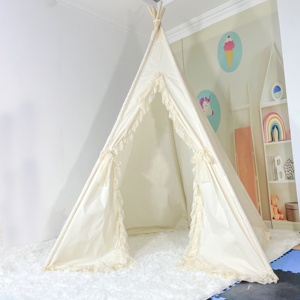 Maison de jeu indien en coton, jouet pour enfants et adultes, en dentelle, tente pour <span class=keywords><strong>tipi</strong></span>, pour mariage, célébration, <span class=keywords><strong>intérieur</strong></span> et extérieur, de luxe, 5 pierreries - Product Image 3