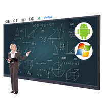 Pizarra Interactiva Inteligente de 55/65/75/86/98/110 Pulgadas, LCD 4K, Táctil de 20/40 Puntos, para Enseñanza Escolar, de Fábrica China