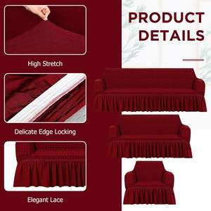 Housses de canapé universelles pour salon, en spandex, 3 places, housses de canapé à bulles, housses élastiques - Product Image 3