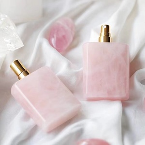 Bouteilles <span class=keywords><strong>de</strong></span> parfum artisanales en cristal brut Aromathérapie Articles <span class=keywords><strong>de</strong></span> <span class=keywords><strong>toilette</strong></span> Rouge Blanc Jaune Marron etc. Pierres précieuses naturelles Design d'amour élégant - Product Image 3