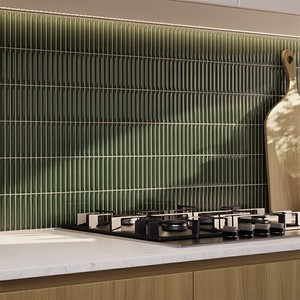 Carreaux vert muscat 30x60 cm, céramique brillante pour mur et sol, décoration cuisine et salle de bain - Product Image 6