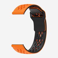 Atmungsaktives, Perforiertes Zweifarbiges Silikon-Uhrenarmband Geeignet für 18/20/22mm Uhren