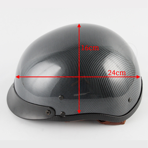 Casque demi-coque en fibre de carbone YHMOTO pour scooter, cruiser, cyclomoteur, homologué ECE DOT - Product Image 5