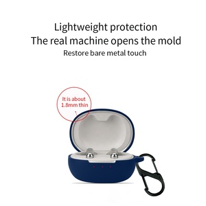 Étui en silicone pour écouteurs JBL T280 TWS NC2, protection contre les chocs <span class=keywords><strong>avec</strong></span> crochet, étui pour écouteurs pour <span class=keywords><strong>Airpods</strong></span> - Product Image 5