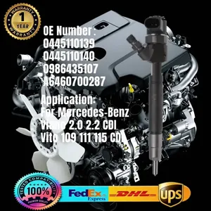 Injecteur de carburant Common Rail 0445110139 0445110140 0986435107 A6460700287 pour 2.0 2.2 <span class=keywords><strong>CDI</strong></span> <span class=keywords><strong>109</strong></span> 111 115 <span class=keywords><strong>CDI</strong></span> - Product Image 2