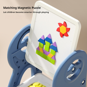 Children Adjustable Multi-Functional Whiteboard Kids Drawing <strong>Block</strong> <strong>Building</strong> <strong>Tables</strong> With Toy Plastic Storage Box Drawing Toys - Product Image 4