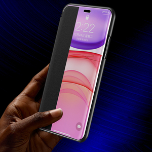 เคสหนัง PU แบบมีขาตั้ง สำหรับ Samsung S20FE, Psmart 2020, และ <span class=keywords><strong>iPhone</strong></span> 12 Pro Max 6.7 นิ้ว พร้อมช่องหน้าต่างด้านข้าง - Product Image 2