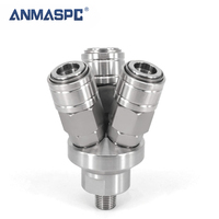 SS304 C Type SMV/SMY Many Way Raccord droit en acier inoxydable Coupleur rapide pneumatique Push In Tuyau d'air Connecteur à dégagement rapide