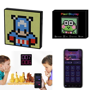 Pantalla de 64*64 píxeles Control de aplicación Pantalla de píxeles creativa Reloj de edición de contenido Decoración de escritorio para el hogar Pantalla de píxeles LED RGB - Product Image 6